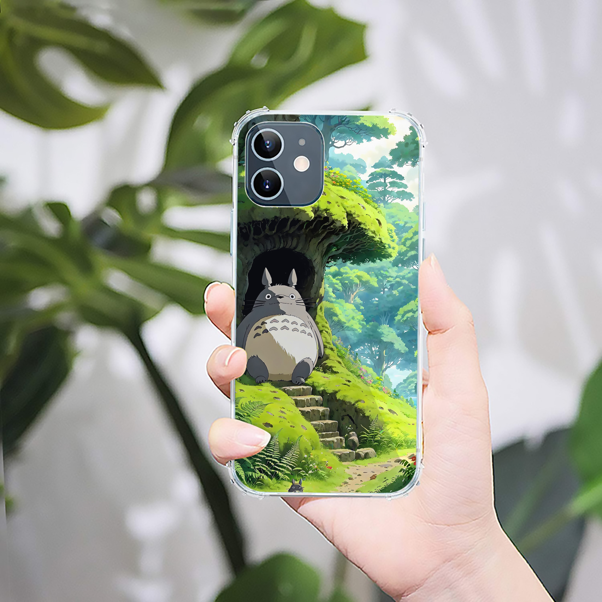 （画像用） となりのトトロ 草壁メイ 草壁サツキ My Neighbor Totoro Satsuki Kusakabe Mei Kusakabe 【iPhone 12シリーズ対応】透明スマホケース（クリアソフトケース）